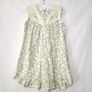 Quiet Moments Vintage Floral Short Nightgown Small Cottagecore Pajama